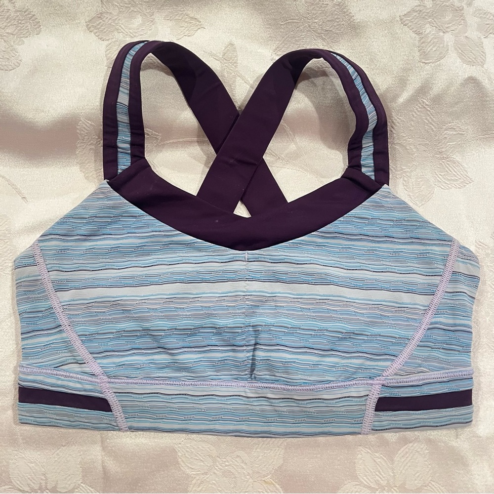 Lululemon Bra Rack Pack Wave Twist Lilac Caspian Blue Deep Zinfandel